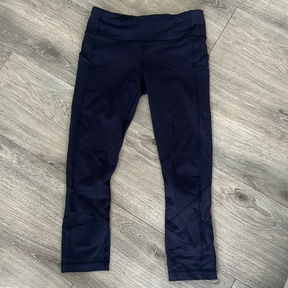 Lululemon Fast and Free leggings navy blue